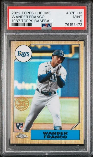 2022 Topps Chrome Wander Franco 1987 Topps Baseball #87BC-3 card image