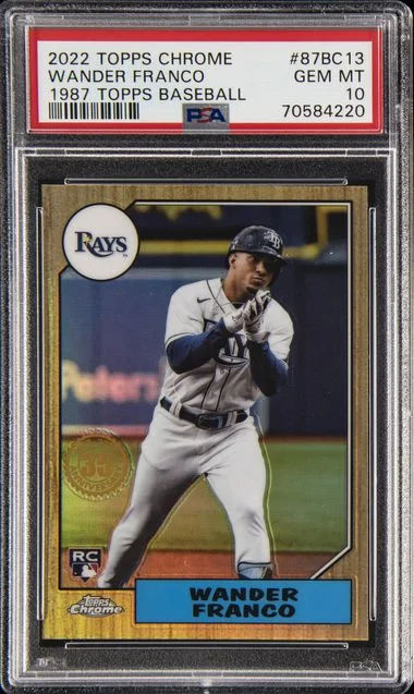 2022 Topps Chrome Wander Franco 1987 Topps Baseball #87BC13 card image