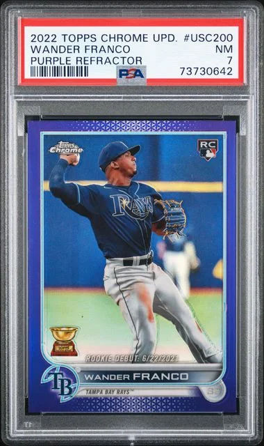 2022 Topps Chrome Wander Franco Purple Refractor #USC200 card image