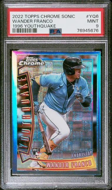 2022 Topps Chrome Wander Franco 1996 Youthquake Gold #YQ6 card image