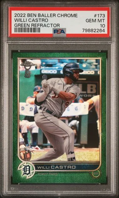 2022 Topps Chrome Willi Castro Ben Baller Green Refractor #173 card image