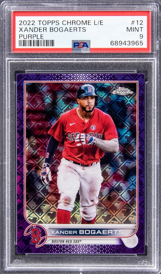 2022 Topps Chrome Xander Bogaerts Limited Edition Purple #12 card image