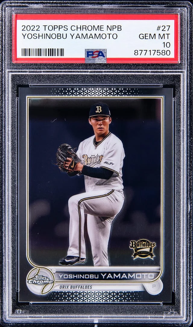 2022 Topps Chrome Yoshinobu Yamamoto NPB #27 card image