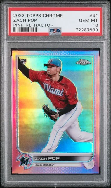 2022 Topps Chrome Zach Pop Pink Refractor #41 card image