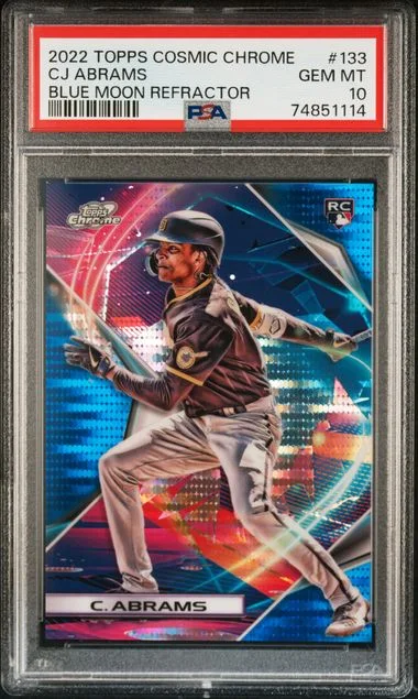 2022 Topps CJ Abrams Cosmic Chrome Blue Moon Refractor #133 card image