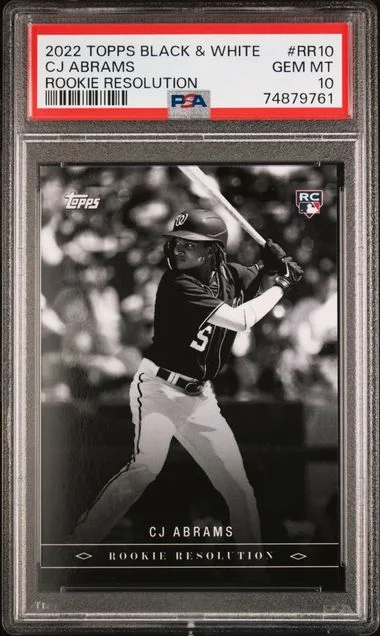 2022 Topps CJ Abrams Black and White Resolution #RR-10 card image