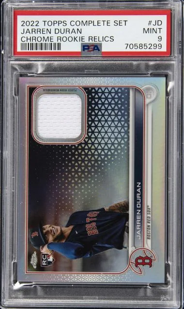 2022 Topps Complete Set Jarren Duran Chrome Relics #CRR-JD card image