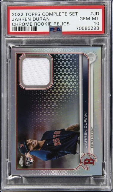 2022 Topps Complete Set Jarren Duran Chrome Relic #JD card image