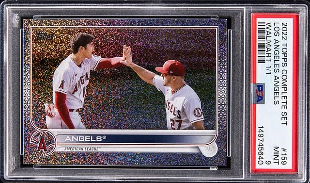 2022 Topps Complete Set Los Angeles Angels Feat. Shohei Ohtani/Mike Trout Walmart #159 card image