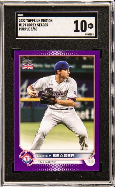 2022 Topps Corey Seager UK Edition Purple #199 card image
