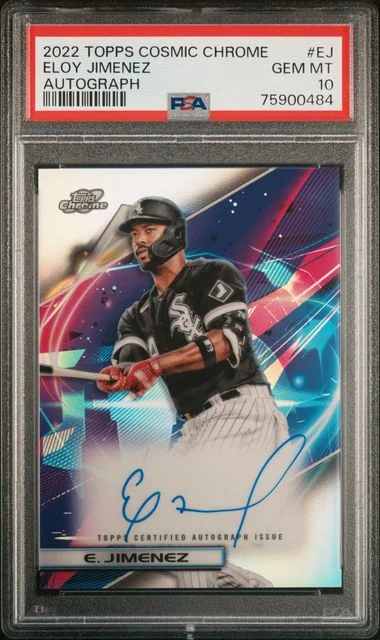 2022 Topps Cosmic Chrome Autographs EJ Eloy Jimenez #no-number card image
