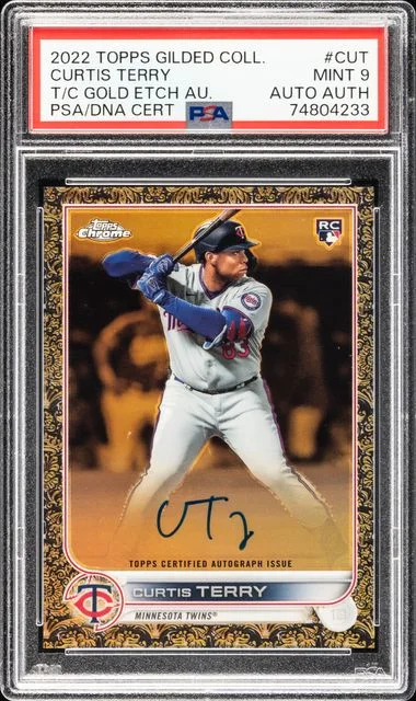 2022 Topps Curtis Terry Gilded Collection Topps Chrome Gold Etch Autographs #CUT card image