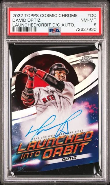 2022 Topps David Ortiz Cosmic Chrome Launched Into Orbit Die-Cut Autographs #LIOA-DO card image
