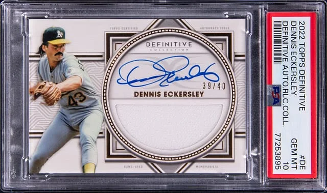 2022 Topps Dennis Eckersley Definitive Collection Autograph Relic #DE card image