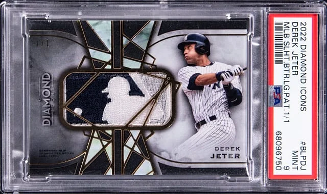 2022 Topps Derek Jeter Diamond Icons MLB Silhouetted Batter Logo Patch #B17-DJ card image