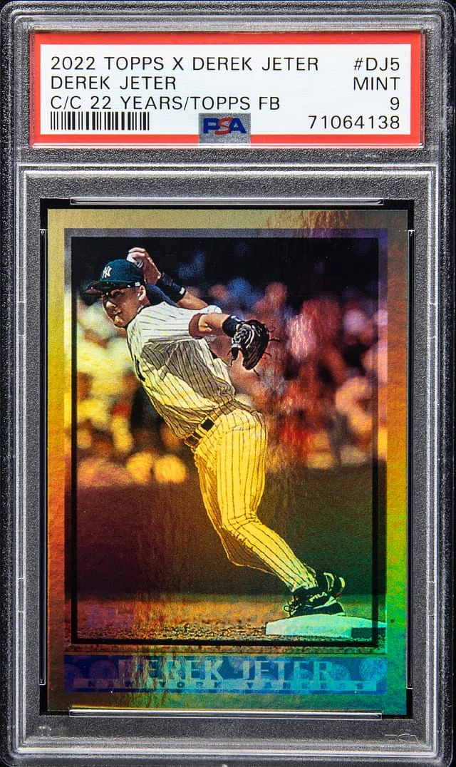 2022 Topps Derek Jeter X Call of the Captain 22 Years of Topps Foilboard #DJ5 card image