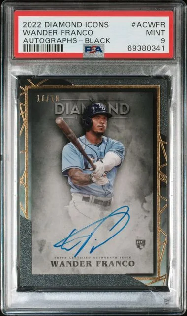 2022 Topps Diamond Icons Autographs Black Acwfr Wander Franco #no-number card image