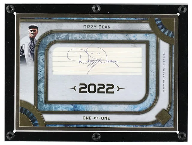 2022 Topps Dizzy Dean Transcendent Collection Oversized Cut Signature #OCS-DD card image