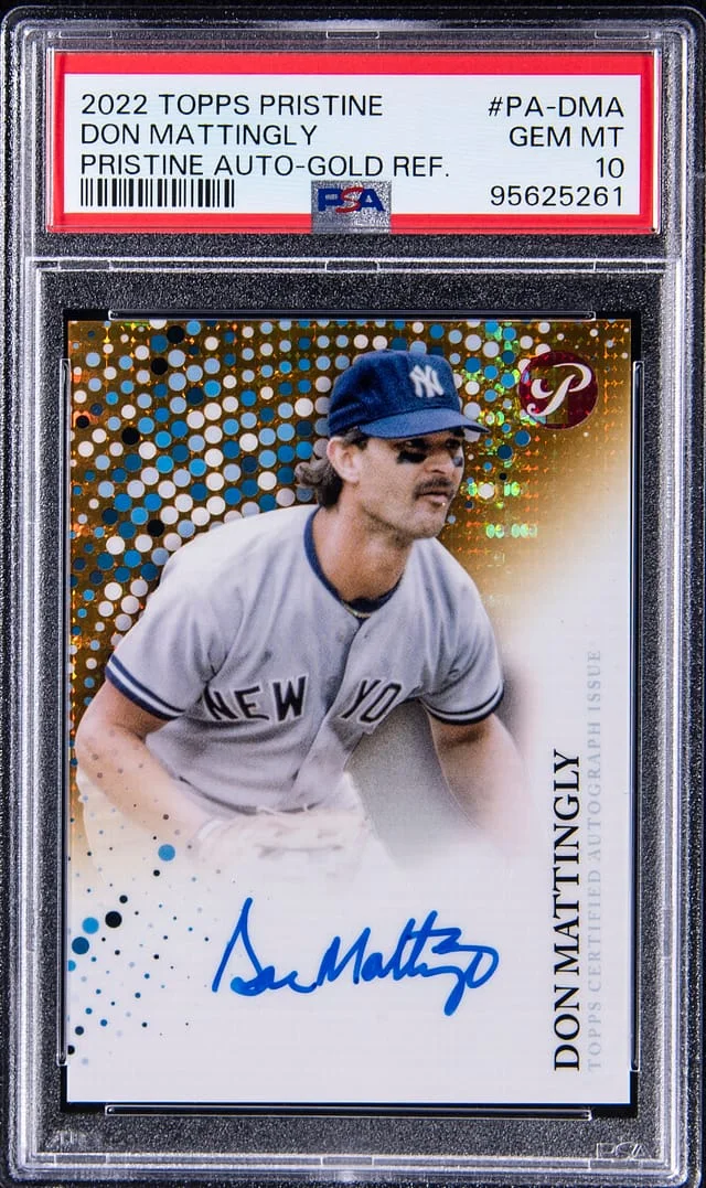 2022 Topps Don Mattingly Pristine Autograph Gold Refractor #PA-DMA card image
