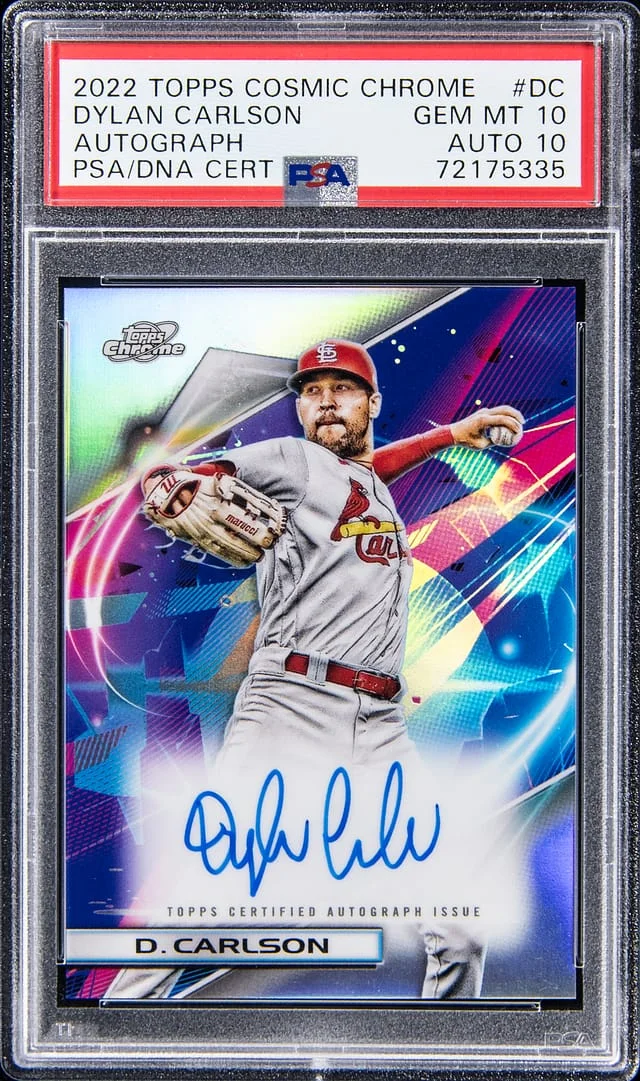 2022 Topps Dylan Carlson Cosmic Chrome Autograph #CCA-DC card image