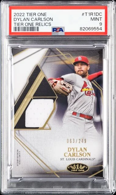 2022 Topps Dylan Carlson Game-Used Tier One Tier One Relics #T1R1DC card image