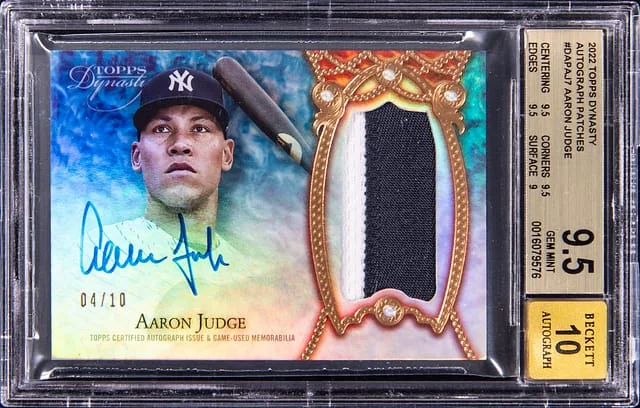 2022 Topps Dynasty Aaron Judge Autograph Patches #DAP-AJ7 card image