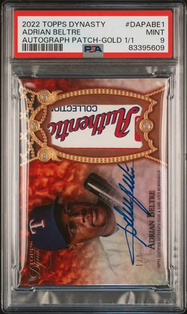 2022 Topps Dynasty Adrian Beltre Autographed Patch Gold #DAP-ABE1 card image