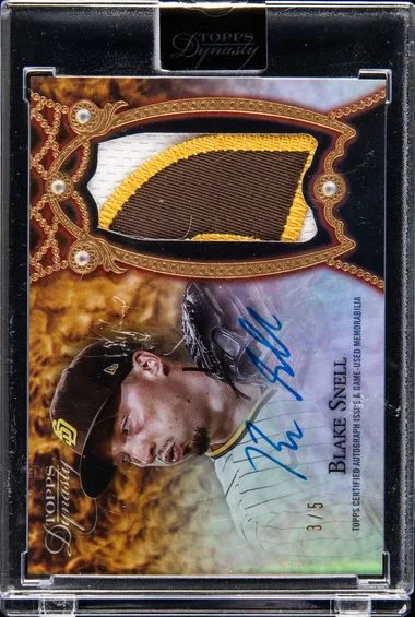 2022 Topps Dynasty Blake Snell Autograph Patch #DAP-BS5 card image