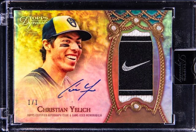 2022 Topps Dynasty Christian Yelich Autograph Patch #DAP-CY5 card image