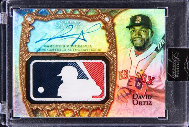 2022 Topps Dynasty David Ortiz Autographed MLB Silhouetted Batter Logo Patch #AMLP-DO card image