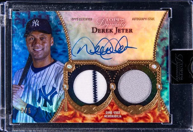 2022 Topps Dynasty Derek Jeter Autographed Dual Relic #ADR-DJ card image