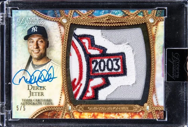 2022 Topps Dynasty Derek Jeter Autograph Jumbo Patch #AJP-DJ card image