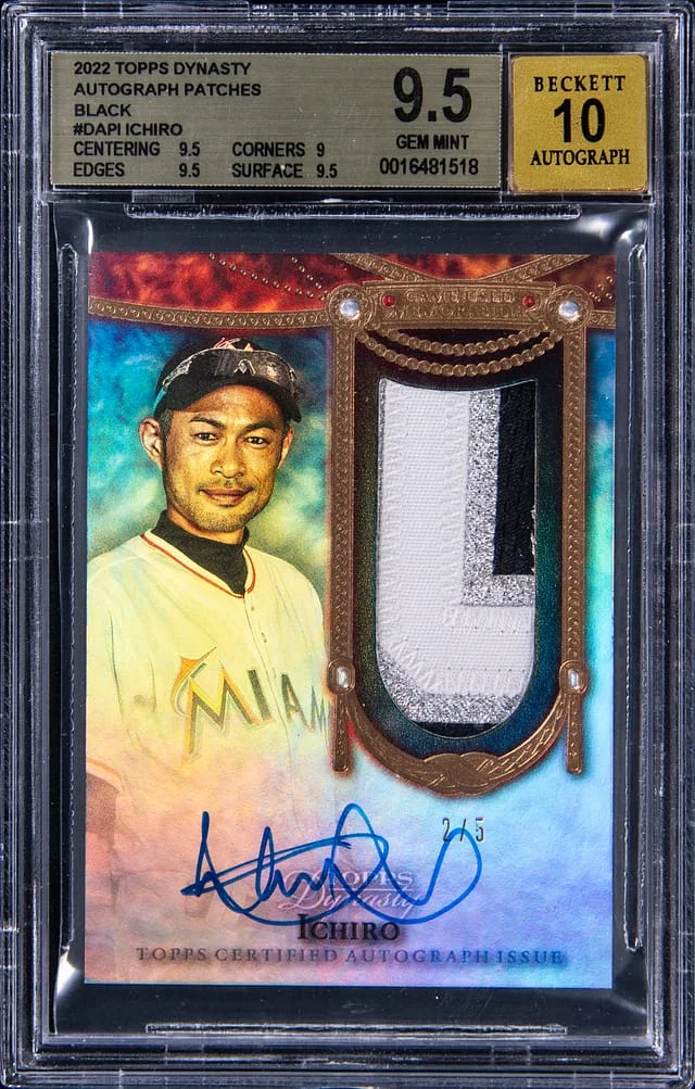 2022 Topps Dynasty Ichiro Autograph Patches Black #DAPB-I card image
