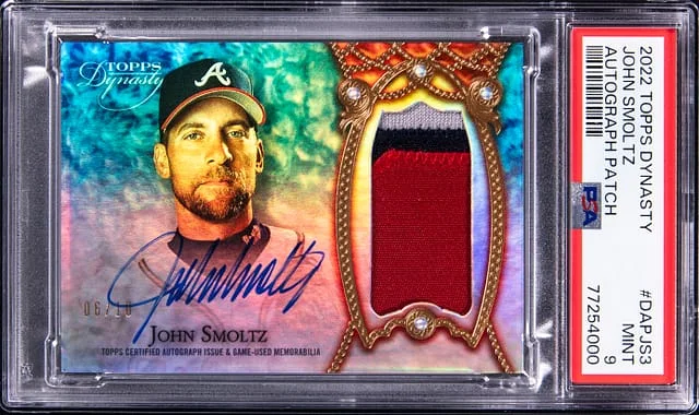 2022 Topps Dynasty John Smoltz Autograph Patch #DAPJS3 card image