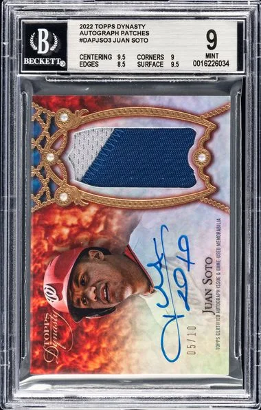 2022 Topps Dynasty Juan Soto Autograph Patches #Dapjs03 card image
