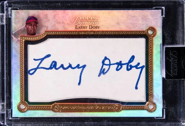 2022 Topps Dynasty Larry Doby Cut Signature #CS-LD card image
