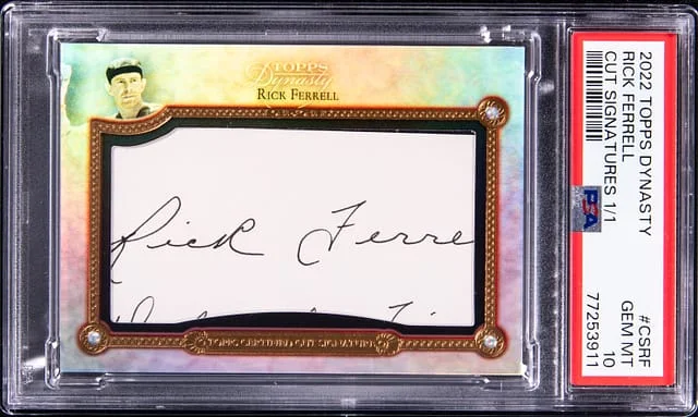 2022 Topps Dynasty Rick Ferrell Cut Signatures #CSRF card image