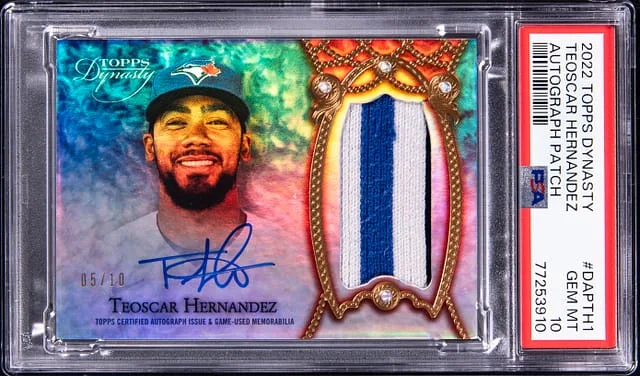 2022 Topps Dynasty Teoscar Hernandez Autograph Patch #DAPTH1 card image