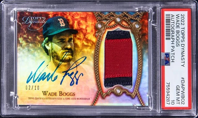 2022 Topps Dynasty Wade Boggs Autograph Patch #DAPWBO2 card image