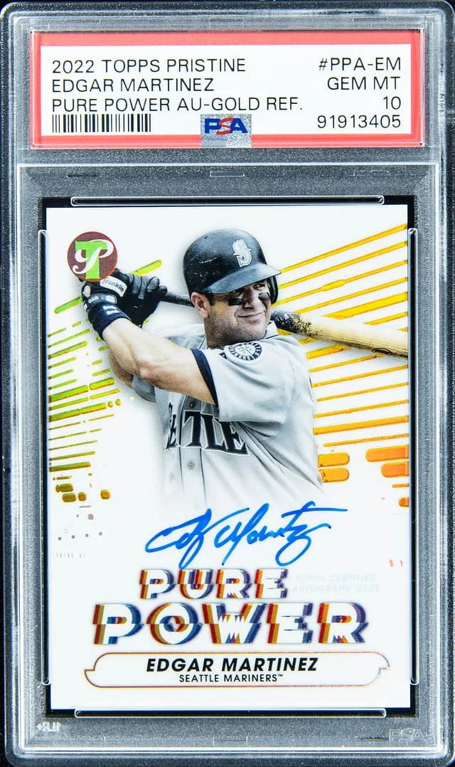 2022 Topps Edgar Martinez Pristine Pure Power Autograph Gold Refractor #PPA-EM card image