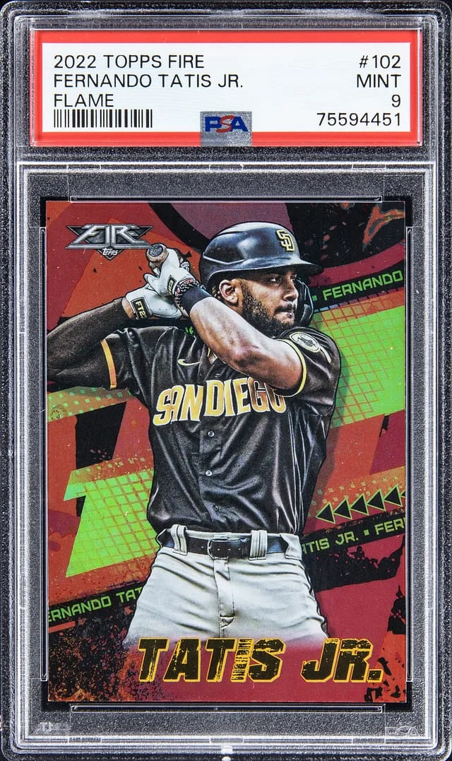 2022 Topps Fernando Tatis Jr Fire Flame #102 card image