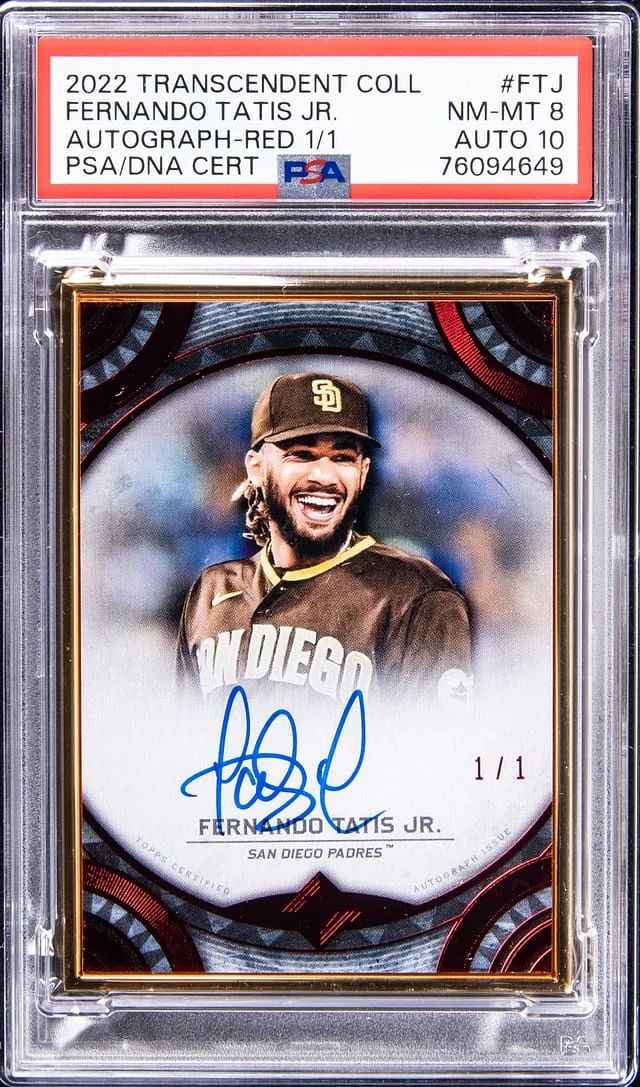 2022 Topps Fernando Tatis Jr. Transcendent Collection Autograph Red #TCA-FTJ card image