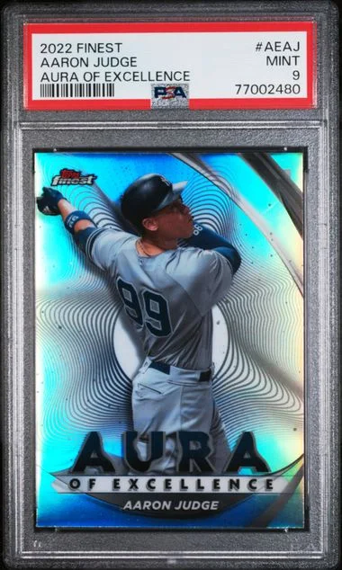 2022 Topps Finest Aaron Judge Aura Of Excellence #AEAJ card image