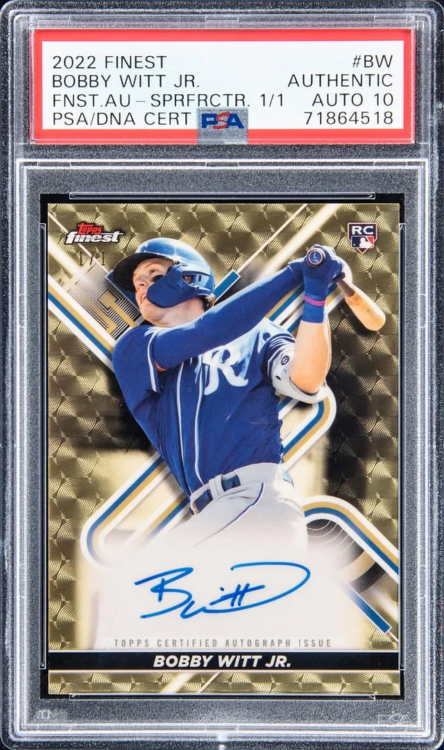 2022 Topps Finest Bobby Witt Jr. Autographs SuperFractor #FA-BW card image