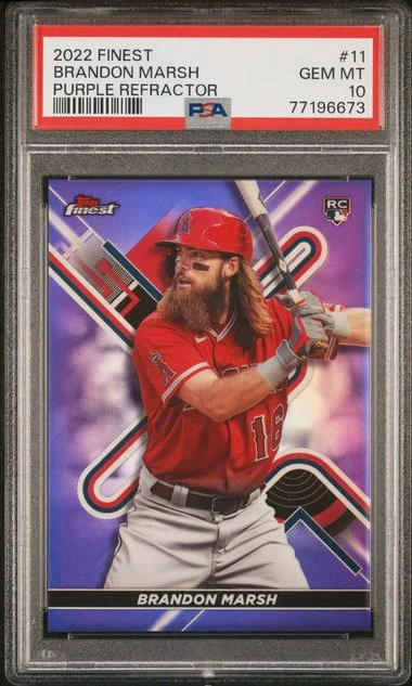 2022 Topps Finest Brandon Marsh #11 card image
