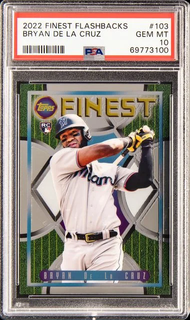 2022 Topps Finest Bryan De La Cruz Flashbacks #103 card image