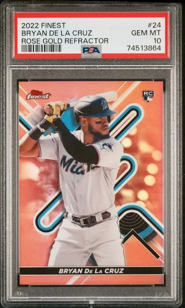 2022 Topps Finest Bryan De La Cruz Refractor #24 card image