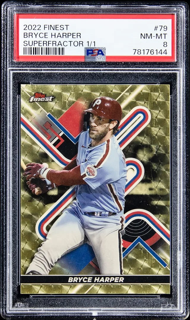 2022 Topps Finest Bryce Harper SuperFractor #79 card image