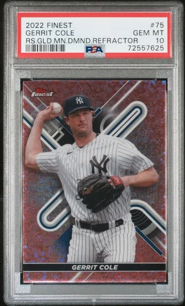 2022 Topps Finest Gerrit Cole Refractor #75 card image
