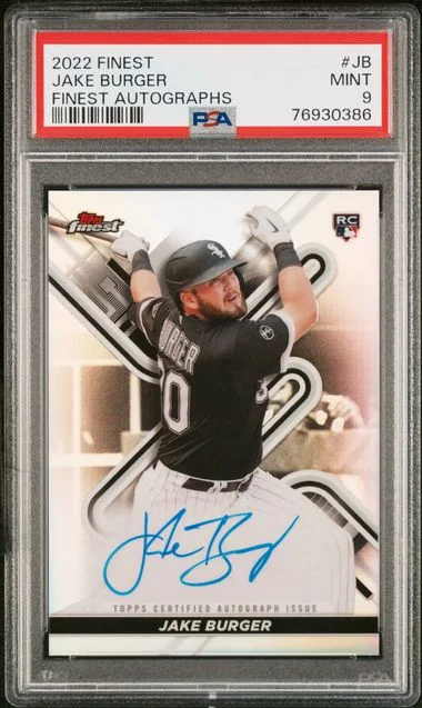 2022 Topps Finest Jake Burger Finest Autographs #JB card image